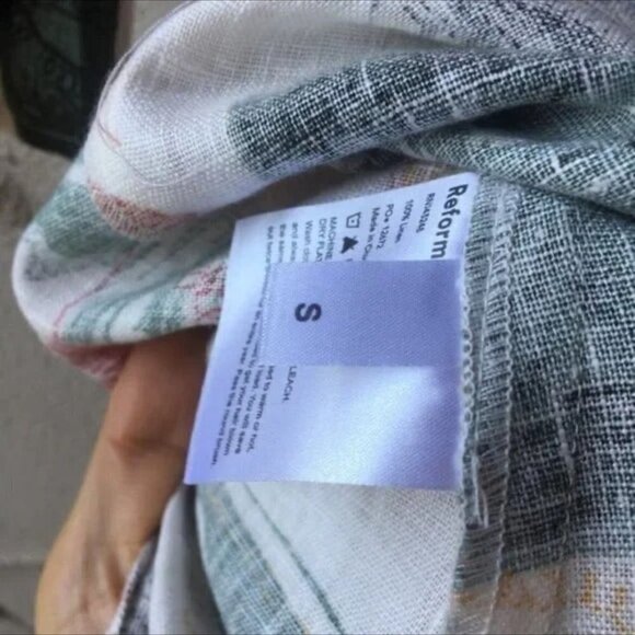 NWT Reformation Carmelo Linen Wrap Mini Dress Size S - Picture 8 of 8